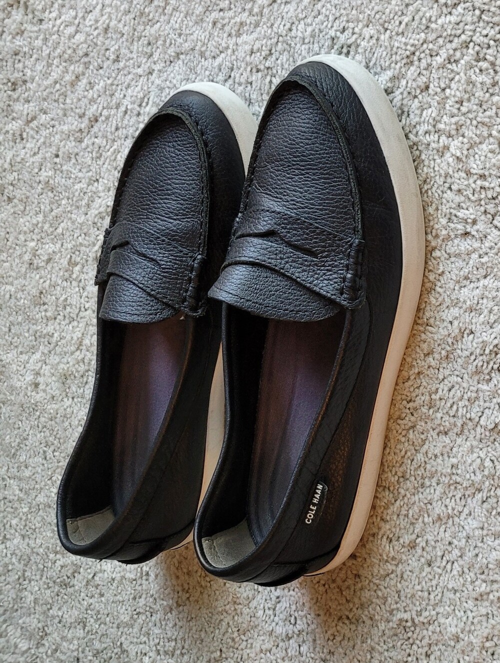 Cole Haan Leather Sneakers  Black & White Size 10 - Picture 5 of 5